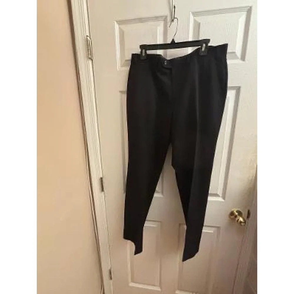 Michael Kors Women's Black Dress Pants Straight Leg Twill Pockets XL Regular